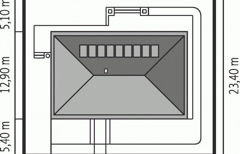 Projekt domu energooszczędnego EX 8 G2 (wersja D) soft - Usytuowanie