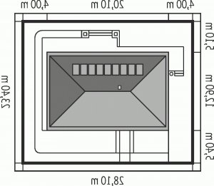 Usytuowanie budynku EX 8 G2 (wersja D) soft w wersji lustrzanej