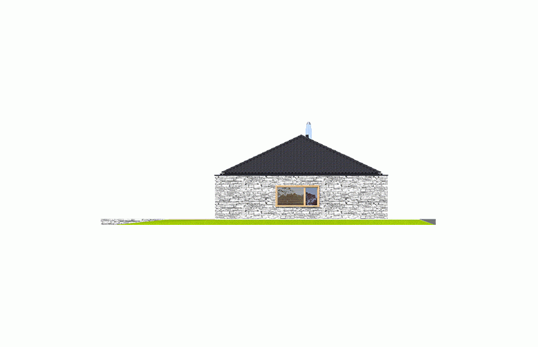Projekt domu energooszczędnego EX 8 II G2 (wersja D) Energo Plus - elewacja 4