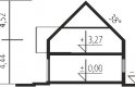 Projekt domu energooszczędnego EX 9 G1 (wersja A) soft - przekrój 1