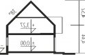 Projekt domu energooszczędnego EX 9 G1 (wersja A) soft - przekrój 1