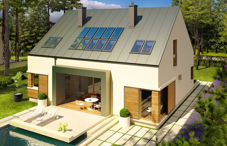 Projekt domu energooszczędnego EX 9 G1 (wersja A) soft