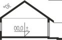 Projekt domu jednorodzinnego Flo - przekrój 1