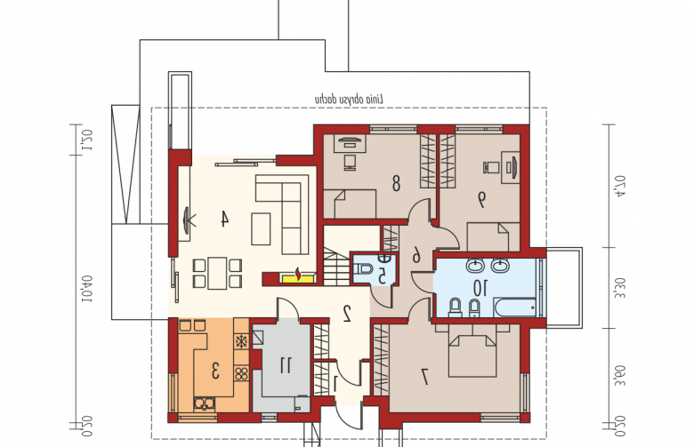 Projekt domu jednorodzinnego Flo II MULTI-COMFORT - parter