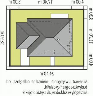 Usytuowanie budynku Franczi III G1 ECONOMIC (wersja A) w wersji lustrzanej