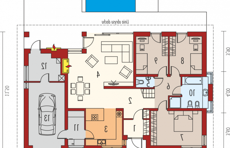 Projekt domu jednorodzinnego Gabriel G1 MULTI-COMFORT - parter