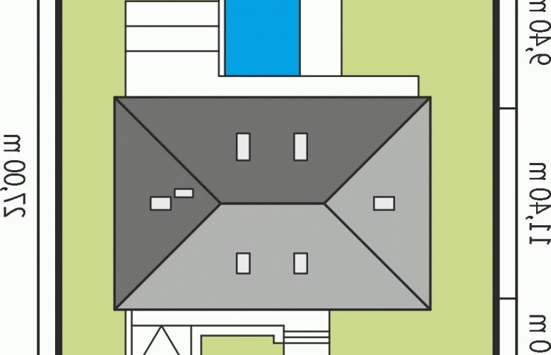 Projekt domu jednorodzinnego Gabriel II G1 ENERGO - Usytuowanie - wersja lustrzana