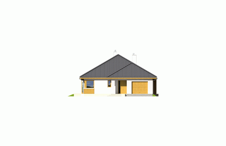 Projekt domu jednorodzinnego Glen II G1 MULTI-COMFORT - elewacja 1