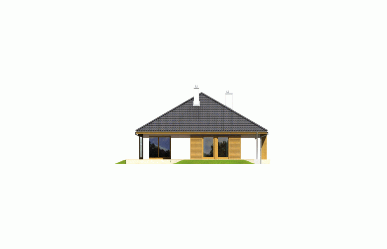 Projekt domu jednorodzinnego Glen II G1 MULTI-COMFORT - elewacja 3