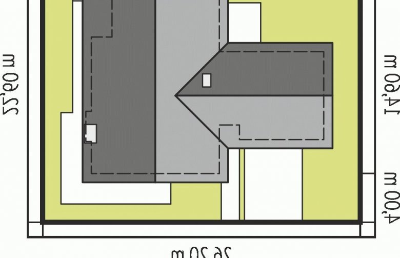 Projekt domu jednorodzinnego India II G2 (wersja B) - Usytuowanie - wersja lustrzana