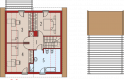 Projekt domu tradycyjnego Julian (z wiatą) szkielet - poddasze
