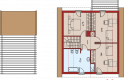 Projekt domu tradycyjnego Julian (z wiatą) szkielet - poddasze