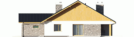 Elewacja projektu Klementynka II G1 - 2 - wersja lustrzana