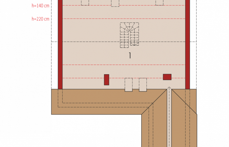 Projekt domu jednorodzinnego Klementynka II G1 - poddasze do adaptacji