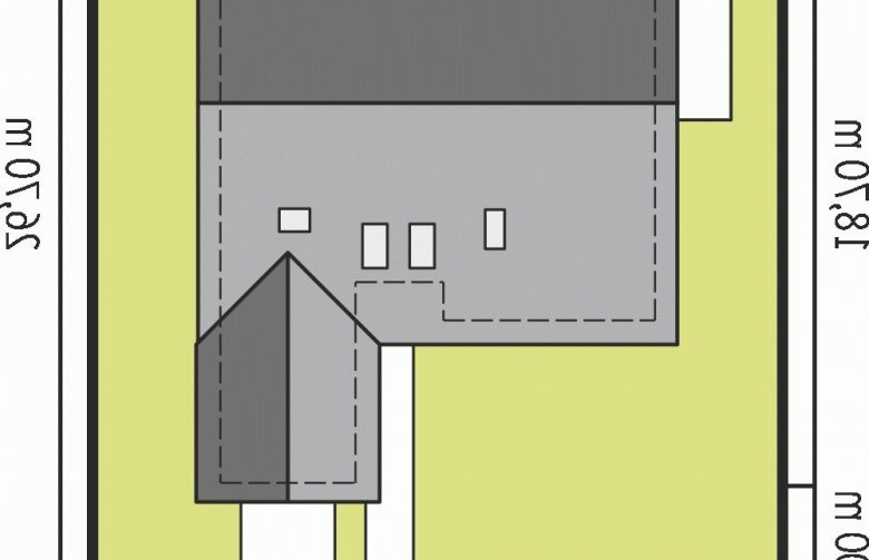 Projekt domu jednorodzinnego Klementynka II G1 - Usytuowanie - wersja lustrzana
