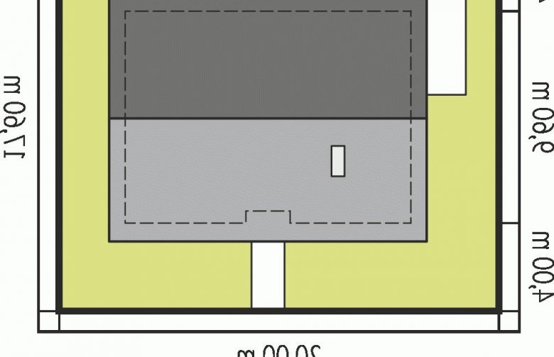 Projekt domu jednorodzinnego Kornel IV ENERGO - Usytuowanie - wersja lustrzana