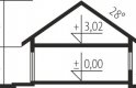 Projekt domu tradycyjnego Kornelia IV G2 - przekrój 1