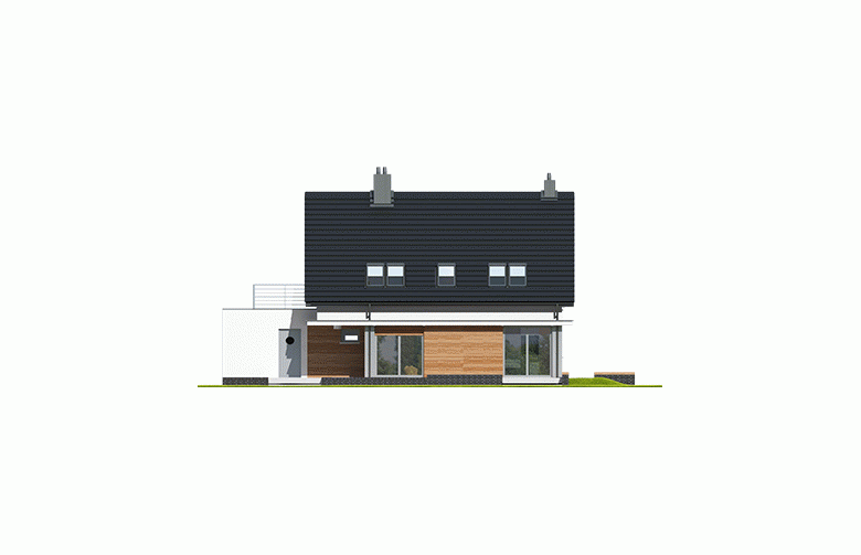Projekt domu tradycyjnego Lars G1 (wersja A) - elewacja 3