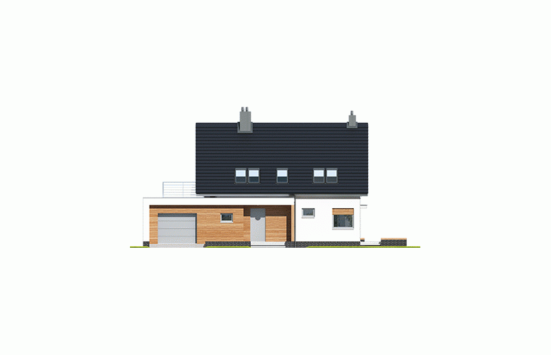 Projekt domu tradycyjnego Lars G1 (wersja A) - elewacja 1