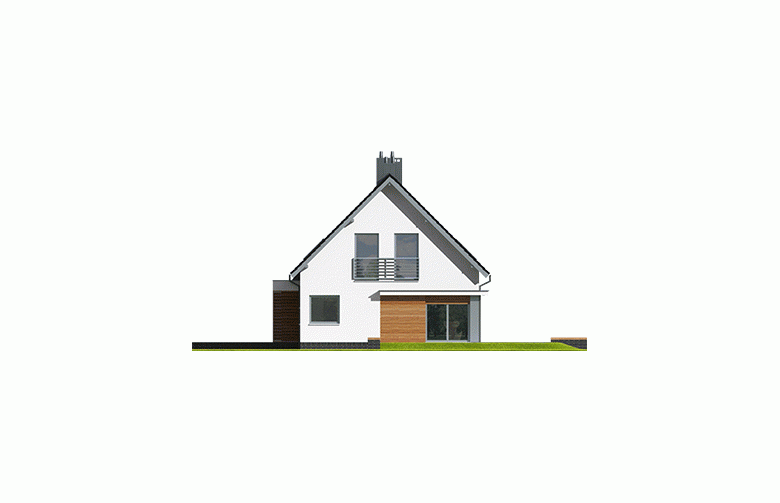 Projekt domu tradycyjnego Lars G1 (wersja A) - elewacja 2