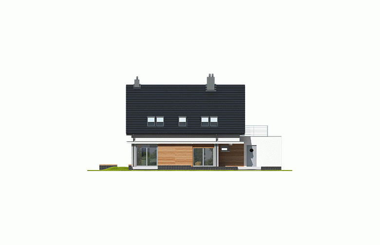 Projekt domu tradycyjnego Lars G1 (wersja A) - elewacja 3