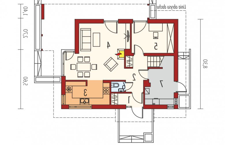 Projekt domu tradycyjnego Liv 1 MULTI-COMFORT - parter