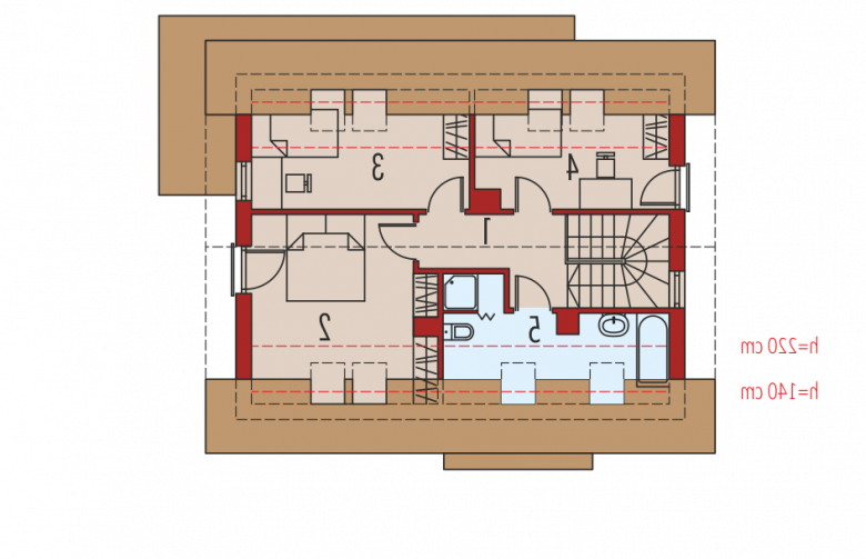 Projekt domu tradycyjnego Liv 1 MULTI-COMFORT - poddasze