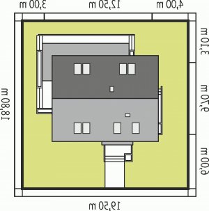 Usytuowanie budynku Liv 1 MULTI-COMFORT w wersji lustrzanej