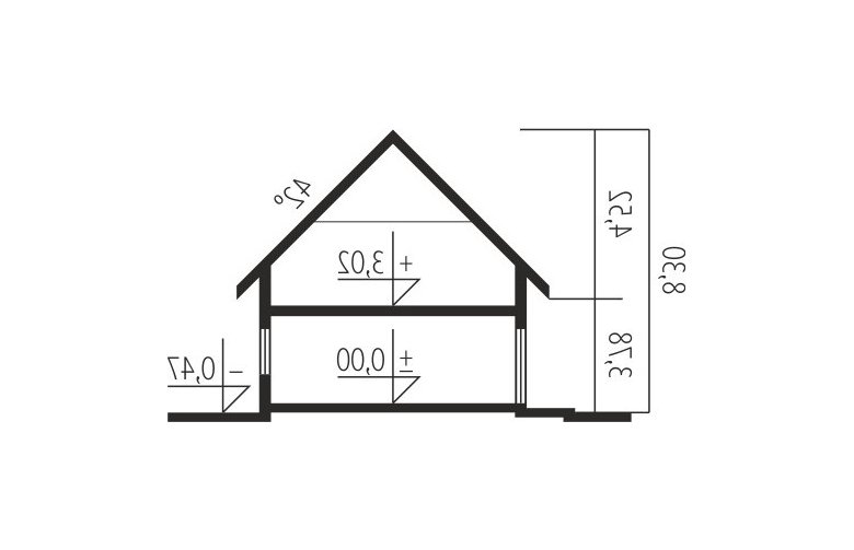 Projekt domu tradycyjnego Liv 1 MULTI-COMFORT - przekrój 1