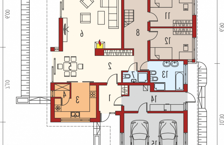 Projekt domu tradycyjnego Liv 3 G2 MULTI-COMFORT - parter