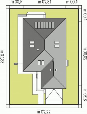 Usytuowanie budynku Liv 3 G2 MULTI-COMFORT w wersji lustrzanej