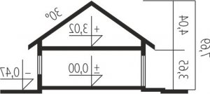 Przekrój projektu Liv 3 G2 MULTI-COMFORT w wersji lustrzanej