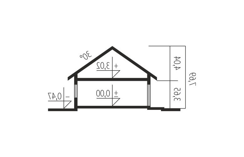 Projekt domu tradycyjnego Liv 3 G2 MULTI-COMFORT - przekrój 1