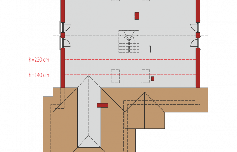 Projekt domu jednorodzinnego Lote III G2 - poddasze do adaptacji