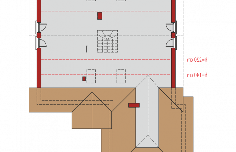 Projekt domu jednorodzinnego Lote III G2 - poddasze do adaptacji