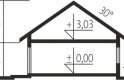 Projekt domu jednorodzinnego Lote III G2 - przekrój 1