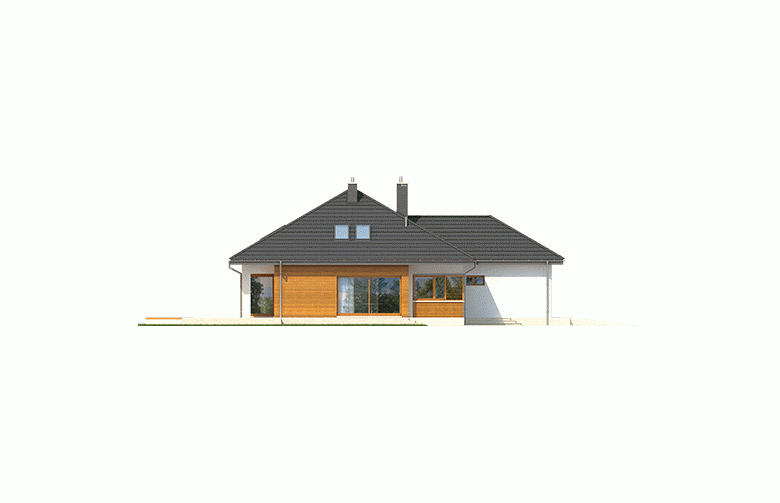 Projekt domu jednorodzinnego Marcel G2 MULTI-COMFORT - elewacja 4
