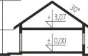 Projekt domu jednorodzinnego Marcel G2 MULTI-COMFORT - przekrój 1