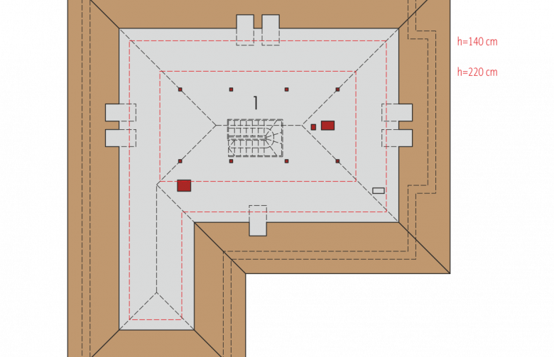 Projekt domu jednorodzinnego Marcel II G2 - poddasze do adaptacji