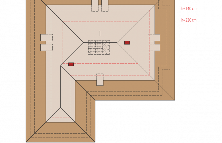 Projekt domu nowoczesnego Marcel III G2  - poddasze do adaptacji