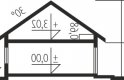 Projekt domu nowoczesnego Marcel III G2  - przekrój 1