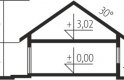 Projekt domu jednorodzinnego Marcel IV G2 - przekrój 1