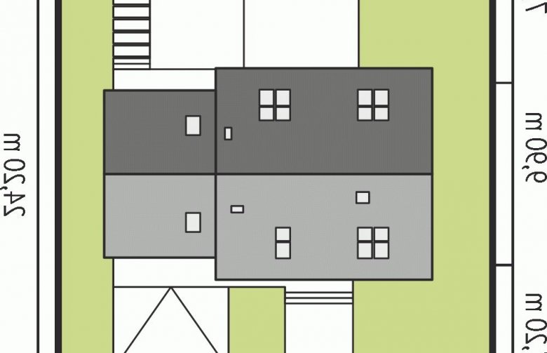 Projekt domu tradycyjnego Marcin G2 - Usytuowanie - wersja lustrzana