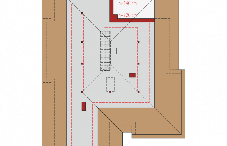 Projekt domu jednorodzinnego Margaret III G2 - poddasze do adaptacji