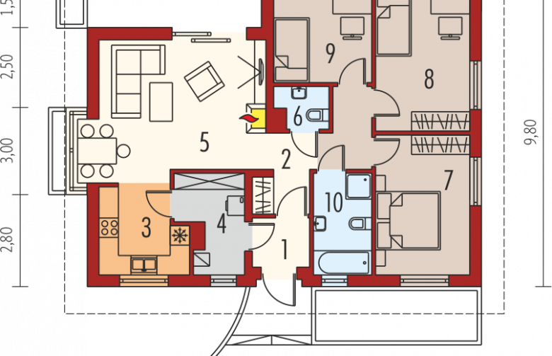 Projekt domu tradycyjnego Margo MULTI-COMFORT - parter