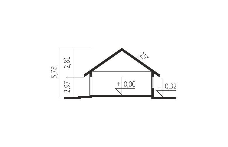 Projekt domu tradycyjnego Margo MULTI-COMFORT - przekrój 1
