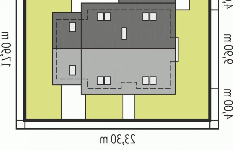 Projekt domu jednorodzinnego Marisa III G1 ENERGO - Usytuowanie - wersja lustrzana