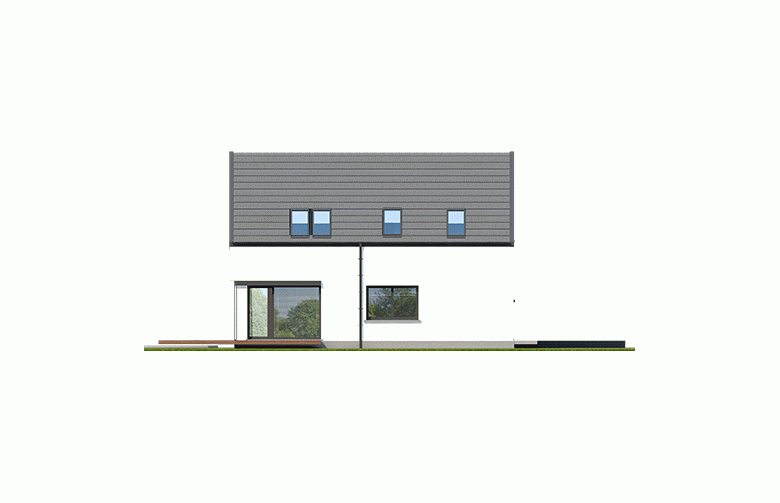 Projekt domu nowoczesnego Markus G1 - elewacja 2