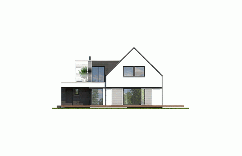 Projekt domu nowoczesnego Markus G1 - elewacja 3
