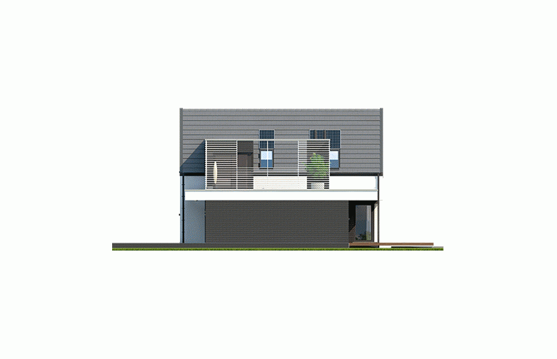 Projekt domu nowoczesnego Markus G1 - elewacja 4